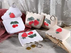 vente en gros porte-monnaie fraise et cerise