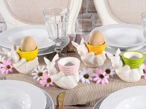 porte-oeufs de pâques en gros lapins