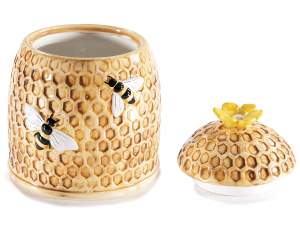 gros pot de miel nid d'abeilles ruche