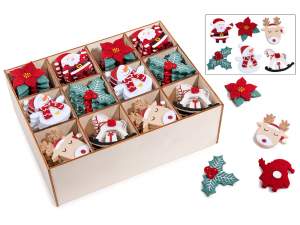 emballage de Noël en tissu double face en gros