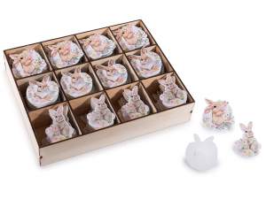 lapins en gros décoration recto verso Pâques