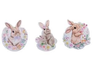 lapins en gros décoration recto verso Pâques