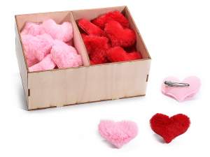 Pince à coeur en fausse fourrure en gros
