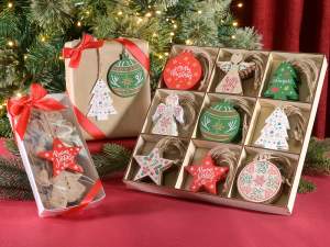 décoration de sapin de Noël en bois en gros