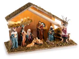 Grossista capanna presepe Natale luci