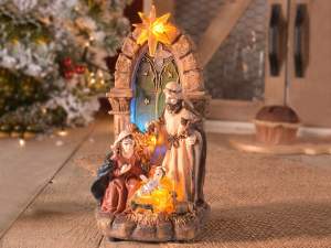 Ingrosso presepe resina colorata luci