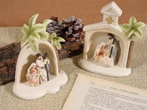 ingrosso presepe statua capanna sacra famiglia