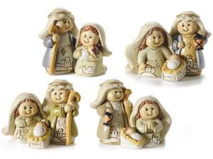 Ingrosso presepe resina colorata