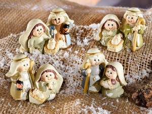 Ingrosso presepe resina colorata