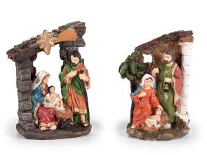Grossista presepe resina colorata Natale