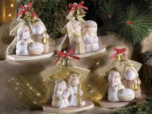 Grossista presepio natale con campanella e fiocco