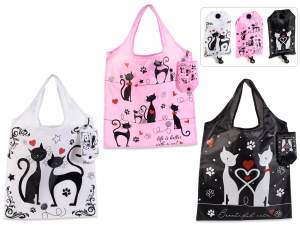 wholesale resealable cat shopper bag