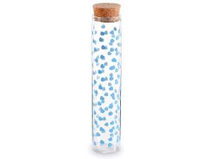 ingrosso provetta confetti bimbo cuori azzurri
