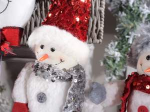 Grossisti pupazzo neve decoro paillettes