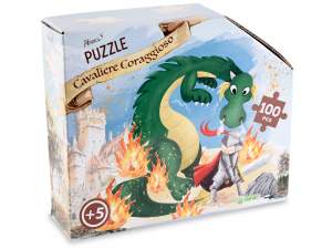 Vente en gros puzzle pour enfants chevalier dragon
