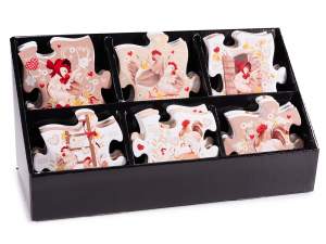 wholesale ceramic puzzle coaster