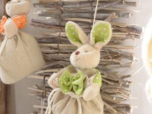 Rabbit fabric sweets bag