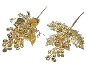 Grossista rametto natalizio glitter oro