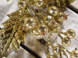 Grossista rametto natalizio glitter oro