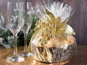 Grossista rametto natalizio glitter oro
