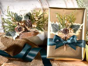 Caja de regalo de ramo de acebo al por mayor