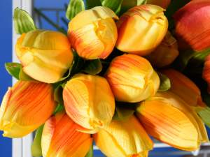 Mayorista de tulipanes artificiales de tela