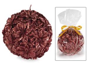 wholesaler christmas candle red flowers