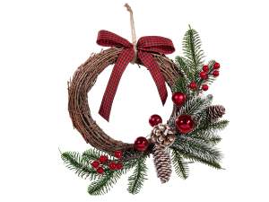 wholesale christmas wreath pine needles pine cones