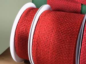 Red jute ribbons