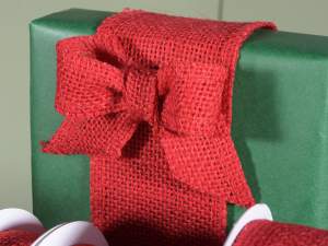 Red jute ribbon