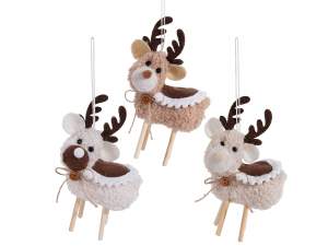 wholesale reindeer tree decoration eco-fur