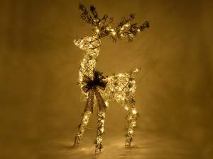Ingrosso renna luminosa natale vetrina