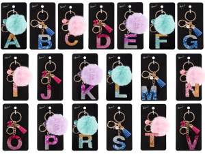 wholesale key rings alphabet letters