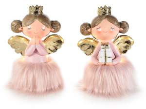 Wholesale angels christmas wings gold eco fur
