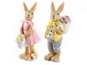 Wholesale Easter resin rabbits