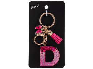 wholesale charm keychain letter D