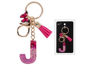 wholesale charm key holder letter J