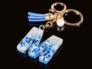 wholesale charm keychain M alphabet