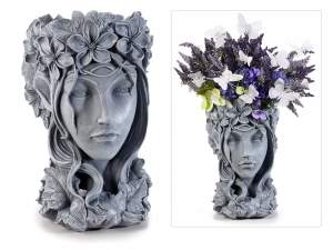 Wholesale water lily vase goddess face woman