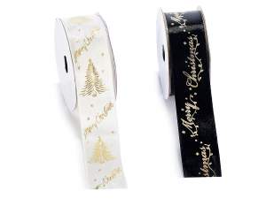 Wholesaler ribbon organdi christmas writing gold