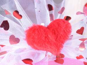 Wholesale tulle hearts Valentine's Day gift decora