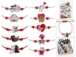 Wholesale heart-shaped string bracelets for kids