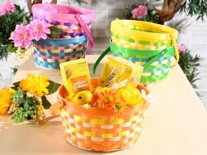 wholesale bamboo baskets handle