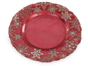 wholesale christmas snowflake plate