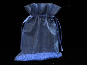 Blue organza bag