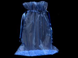 Blue organza bag