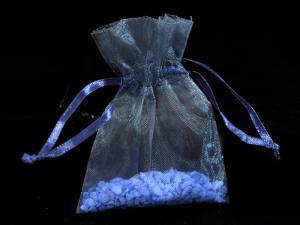 Blue organza bag