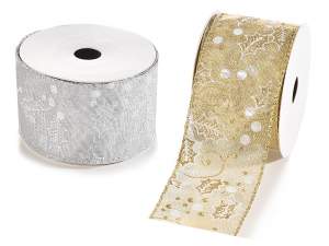 Rubans d'organza de Noël en gros
