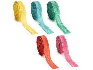 rubans de jute colorés en gros