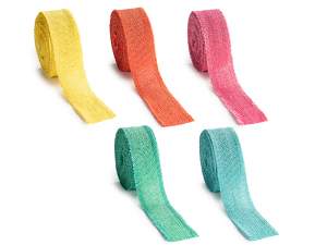 rubans de jute colorés en gros